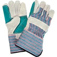 Standard Quality Double Palm Fitters Glove, Large, Split Cowhide Palm, Cotton Inner Lining We Share Industrial Supply