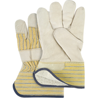 Abrasion-Resistant Winter-Lined Fitters Gloves, Ladies, Grain Cowhide Palm, Cotton Fleece Inner Lining We Share Industrial Supply