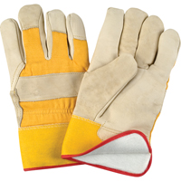 Abrasion-Resistant Winter-Lined Fitters Gloves, Large, Grain Cowhide Palm, Foam Fleece Inner Lining We Share Industrial Supply