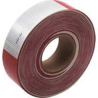 Mat&eacute;riaux de perceptibilit&eacute; 3M Scotchlite Diamond Grade s&eacute;rie 983, 2" la x 150' lo, Rouge & blanc We Share Industrial Supply