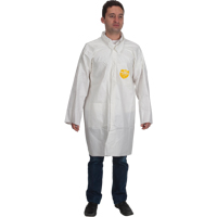 Sarrau de laboratoire ProShield 60, Microporeux/Polypropyl&egrave;ne, Blanc, Moyen We Share Industrial Supply