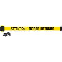 Barri&egrave;re &agrave; fixation murale, Plastique, Fixation magn&eacute;tique, 7', Ruban Noir et jaune We Share Industrial Supply