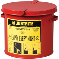Oily Waste Cans, FM Approved/UL Listed, 2 US gal., Red We Share Industrial Supply