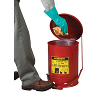 Oily Waste Cans, FM Approved/UL Listed, 2 US gal., Red We Share Industrial Supply