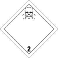 Plaque-&eacute;tiquette TMD gaz toxique, Plastique We Share Industrial Supply