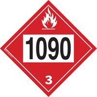 Plaque-&eacute;tiquette TMD 1090 pour liquide inflammable ac&eacute;tone, Plastique We Share Industrial Supply