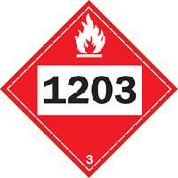 Plaque-&eacute;tiquette TMD 1203 pour liquide inflammable essence & essence-alcohol, Vinyle adh&eacute;sif We Share Industrial Supply