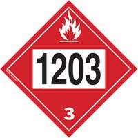 Plaque-&eacute;tiquette TMD 1203 pour liquide inflammable essence & essence-alcohol, Plastique We Share Industrial Supply