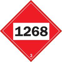 Plaque-&eacute;tiquette TMD 1268 pour distillats de p&eacute;trole, Plastique We Share Industrial Supply