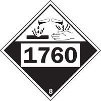 Plaque-&eacute;tiquette TMD 1760 pour mat&eacute;riaux corrosifs phosphate d'aluminium, Plastique We Share Industrial Supply