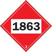 Plaque-&eacute;tiquette TMD 1863 pour liquide inflammable carburant aviation, Plastique We Share Industrial Supply