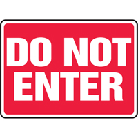 Enseigne  Do Not Enter , 10" x 14", Aluminium, Anglais We Share Industrial Supply