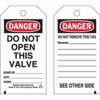 Self-Laminating Safety Tags, Polyester, 3" W x 5-3/4" H, English We Share Industrial Supply