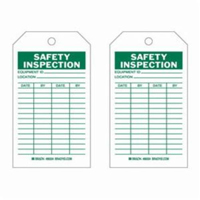 Safety Inspection Tags, Polyester, 4" W x 7" H, English We Share Industrial Supply