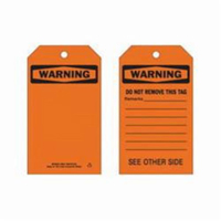 Self-Laminating Safety Tags, Polyester, 4" W x 7" H, English We Share Industrial Supply
