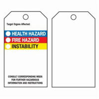 Right-To-Know Tags, Polyester, 3" W x 5-3/4" H, English We Share Industrial Supply