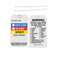 Right-To-Know Tags, Polyester, 3" W x 5-3/4" H, English We Share Industrial Supply
