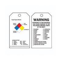 Right-To-Know Tags, Polyester, 3" W x 5-3/4" H, English We Share Industrial Supply