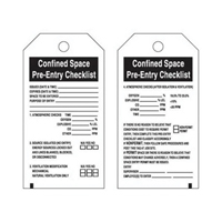 "Confined Space" Tags, Polyester, 3" W x 5-3/4" H, English We Share Industrial Supply