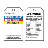 Self-Laminating Right-To-Know Tags, Polyester, 3" W x 5-3/4" H, English We Share Industrial Supply