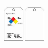 Self-Laminating Right-To-Know Tags, Polyester, 3" W x 5-3/4" H, English We Share Industrial Supply