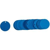 Blank Round Valve Tags, Aluminum, 2" dia We Share Industrial Supply
