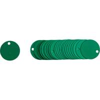 Blank Round Valve Tags, Aluminum, 2" dia We Share Industrial Supply