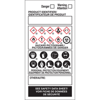 OTS WHMIS Labels, Vinyl, Sheet, 4" L x 2" W We Share Industrial Supply