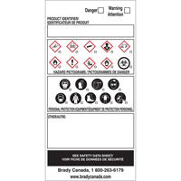 OTS WHMIS Labels, Vinyl, Sheet, 6" L x 3" W We Share Industrial Supply