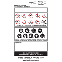 OTS WHMIS Labels, Vinyl, Sheet, 5" L x 5" W We Share Industrial Supply