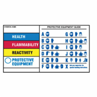 Protective Equipment Labels, Polyester, Sheet, 5" L x 3" W We Share Industrial Supply