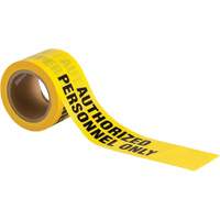 Ruban pour barricade, Anglais, 3" la x 200' lo, 3 mils, Noir sur jaune We Share Industrial Supply