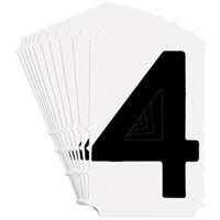 &eacute;tiquettes de lettres et chiffres gothiques individuels Quick-Align, 4, 4" h, Noir We Share Industrial Supply