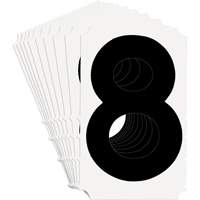 &eacute;tiquettes de lettres et chiffres gothiques individuels Quick-Align, 8, 4" h, Noir We Share Industrial Supply