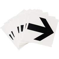 &eacute;tiquettes de lettres et chiffres gothiques individuels Quick-Align, Symbole de fl&egrave;che, 4" h, Noir We Share Industrial Supply
