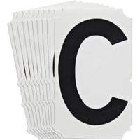 &eacute;tiquettes de lettres et chiffres gothiques individuels Quick-Align, C, 4" h, Noir We Share Industrial Supply