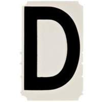 &eacute;tiquettes de lettres et chiffres gothiques individuels Quick-Align, D, 4" h, Noir We Share Industrial Supply