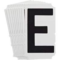 &eacute;tiquettes de lettres et chiffres gothiques individuels Quick-Align, E, 4" h, Noir We Share Industrial Supply