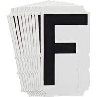 &eacute;tiquettes de lettres et chiffres gothiques individuels Quick-Align, F, 4" h, Noir We Share Industrial Supply