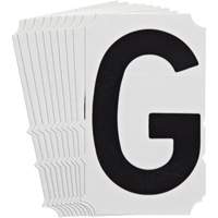 &eacute;tiquettes de lettres et chiffres gothiques individuels Quick-Align, G, 4" h, Noir We Share Industrial Supply