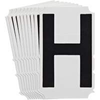&eacute;tiquettes de lettres et chiffres gothiques individuels Quick-Align, H, 4" h, Noir We Share Industrial Supply
