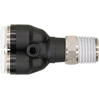 Raccord m&acirc;le en Y filet&eacute; Topfit, 1/4" dia., Polym&egrave;re We Share Industrial Supply