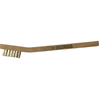 Petites brosses de nettoyage, Acier inoxydable, 3 x 7 rangs de fils, Longueur 7-3/4" We Share Industrial Supply