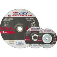 A24R Long Life Grinding Wheel, 4-1/2" x 1/4", 7/8" Arbor, Aluminum Oxide, Type 27 We Share Industrial Supply