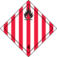 TDG Shipping Labels, Class 4.1, Flammable Solids, Vinyl We Share Industrial Supply