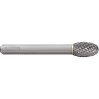 ALLSTEEL Egg Shape Carbide Burr, SE-3, 3/8" Dia., 1/4" Shank, 5/8" Depth of Cut We Share Industrial Supply