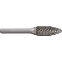 ALLSTEEL Flame Shape Carbide Burr, SH-5, 1/2" Dia., 1/4" Shank, 1-1/4" Depth of Cut We Share Industrial Supply