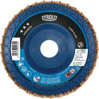 Disque &agrave; lamelles Twin Flap, 4-1/2" x 7/8", Type 27, Grain 40, C&eacute;ramique/Alumine de zirconium We Share Industrial Supply