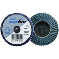 Mini disques &agrave; lamelles BlueFire R884P, 2" x Type 27, Grain 40, Alumine de zirconium We Share Industrial Supply
