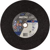 Meule Metal A pour scie &agrave; tronçonner, 14" x 3/32", Arbre de 1", Type 01/41, Oxyde d'aluminium, 4365 Tr/min We Share Industrial Supply